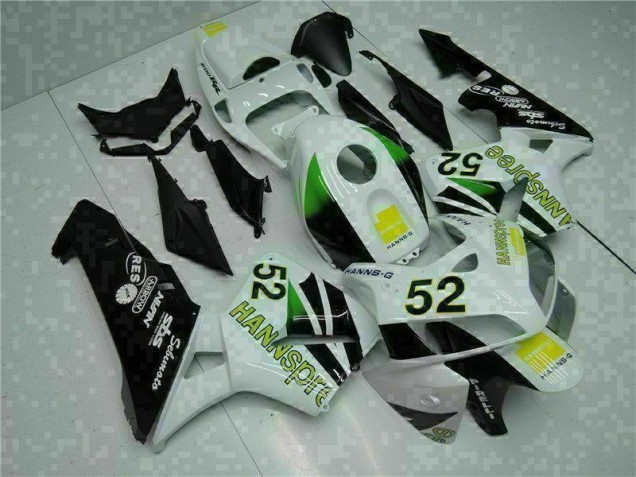 Blanc Jaune Vert 52 Carénage Moto Honda CBR 600 RR 2005-2006 Blanc Jaune Vert 52 Carénage Moto Honda CBR 600 RR 2005-2006