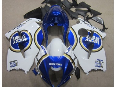 Blanc Lucky Strike Bleu Motul Carénage Moto Suzuki GSXR 1300 Hayabusa 1996-2007