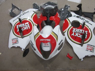 Blanc Lucky Strike Motul Carénage Moto Suzuki GSXR 1300 Hayabusa 1996-2007