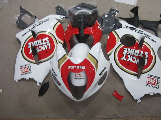 Blanc Lucky Strike Motul Carénage Moto Suzuki GSXR 1300 Hayabusa 1996-2007 Blanc Lucky Strike Motul Carénage Moto Suzuki GSXR 1300 Hayabusa 1996-2007