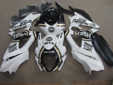 Blanc Lucky Strike Noir Motul Carénage Moto Suzuki GSXR 1000 K7 2007-2008