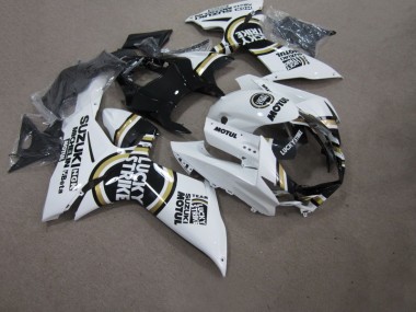 Blanc Lucky Strike Noir Motul Carénage Moto Suzuki GSXR 750 K11 2011-2024