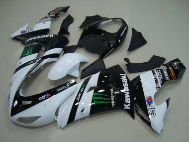Blanc Monster Carénage Moto Kawasaki ZX10R 2006-2007