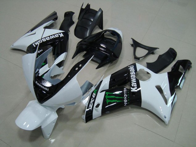 Blanc Monster Carénage Moto Kawasaki ZX6R 2003-2004 Blanc Monster Carénage Moto Kawasaki ZX6R 2003-2004