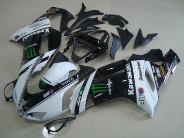 Blanc Monster Carénage Moto Kawasaki ZX6R 2007-2008