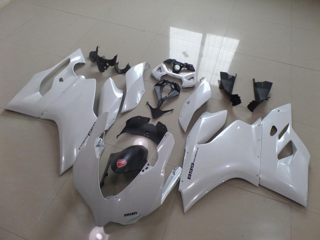 Blanc Nacré Carénage Moto Ducati 1199 2011-2014 Blanc Nacré Carénage Moto Ducati 1199 2011-2014