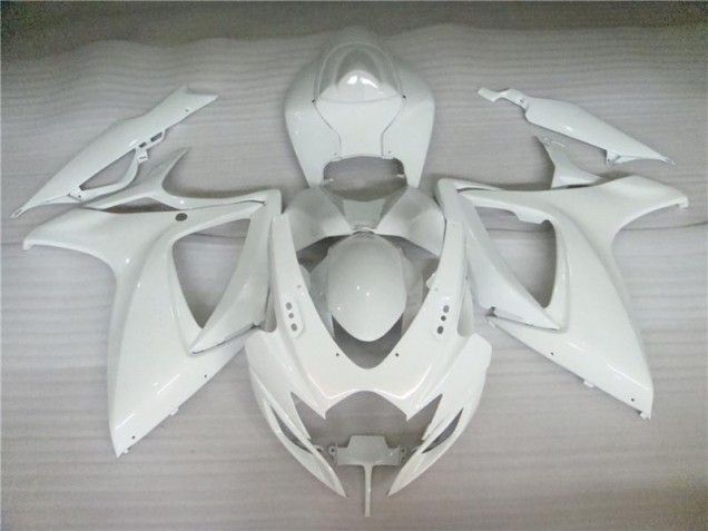 Blanc Nacré Carénage Moto Suzuki GSXR 600 / 750 K6 2006-2007 Blanc Nacré Carénage Moto Suzuki GSXR 600 / 750 K6 2006-2007