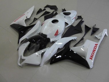 Blanc Nacré Noir Carénage Moto Honda CBR 600 RR 2007-2008