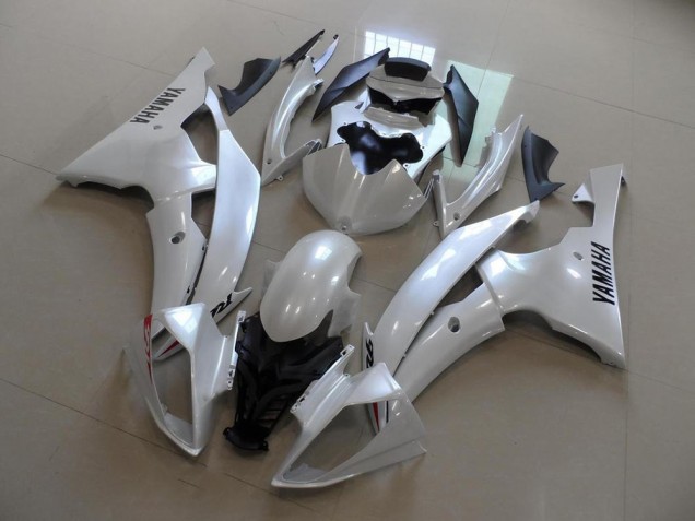 Blanc Nacré Style OEM Carénage Moto Yamaha R6 2008-2016 Blanc Nacré Style OEM Carénage Moto Yamaha R6 2008-2016