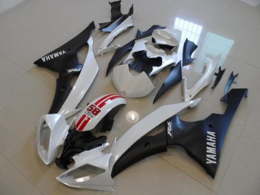 Blanc Nacré et Noir 58 Sic Carénage Moto Yamaha R6 2008-2016