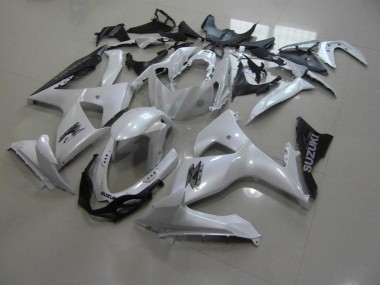 Blanc Nacré et Noir Carénage Moto Suzuki GSXR 1000 K9 2009-2016