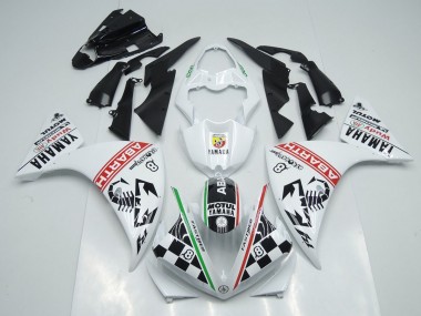Blanc Noir Abrath Carénage Moto Yamaha R1 2009-2011
