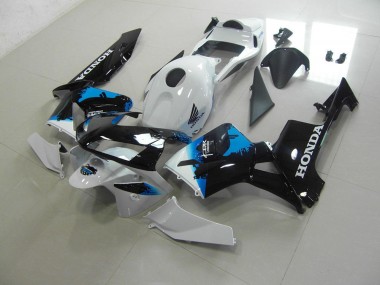 Blanc Noir Bleu Carénages Moto Honda CBR 600 RR 2003-2004