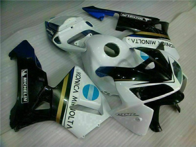Blanc Noir Carénage Moto Honda CBR 600 RR 2005-2006 Blanc Noir Carénage Moto Honda CBR 600 RR 2005-2006