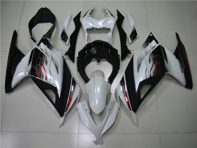 Blanc Noir Carénage Moto Kawasaki EX300 2013-2016 Blanc Noir Carénage Moto Kawasaki EX300 2013-2016