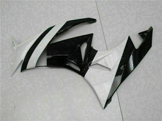 Blanc Noir Carénage Moto Kawasaki ZX6R 2009-2012 Blanc Noir Carénage Moto Kawasaki ZX6R 2009-2012
