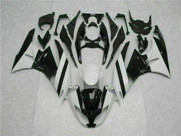 Blanc Noir Carénage Moto Kawasaki ZX6R 2009-2012 Blanc Noir Carénage Moto Kawasaki ZX6R 2009-2012