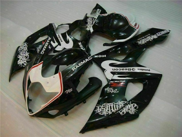 Blanc Noir Carénage Moto Suzuki GSXR 1000 K5 2005-2006 Blanc Noir Carénage Moto Suzuki GSXR 1000 K5 2005-2006
