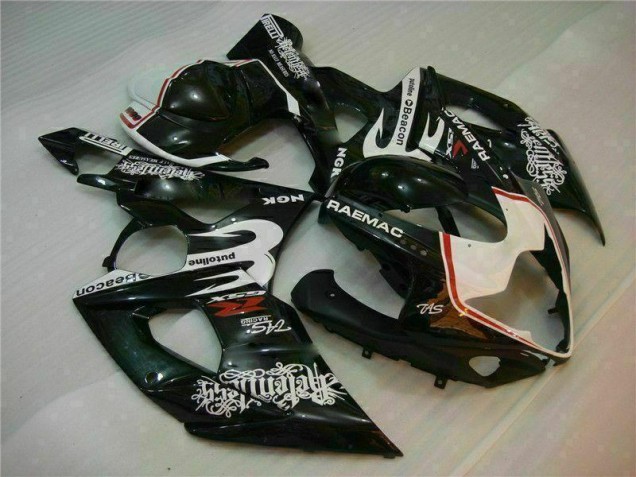 Blanc Noir Carénage Moto Suzuki GSXR 1000 K5 2005-2006 Blanc Noir Carénage Moto Suzuki GSXR 1000 K5 2005-2006