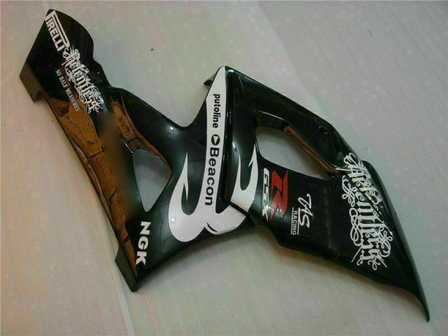 Blanc Noir Carénage Moto Suzuki GSXR 1000 K5 2005-2006 Blanc Noir Carénage Moto Suzuki GSXR 1000 K5 2005-2006