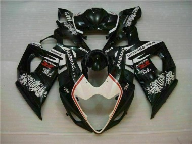 Blanc Noir Carénage Moto Suzuki GSXR 1000 K5 2005-2006