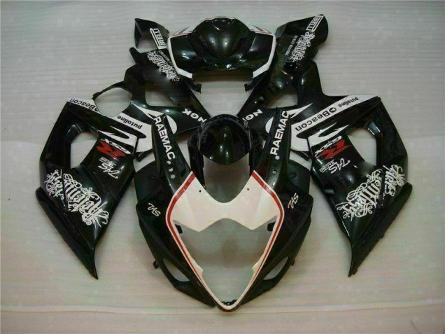 Blanc Noir Carénage Moto Suzuki GSXR 1000 K5 2005-2006 Blanc Noir Carénage Moto Suzuki GSXR 1000 K5 2005-2006
