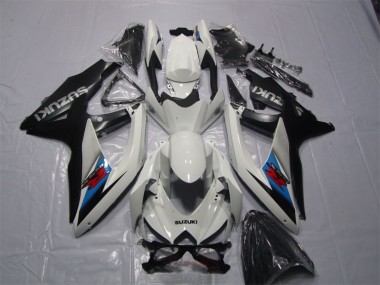 Blanc Noir Carénage Moto Suzuki GSXR 1000 K7 2007-2008