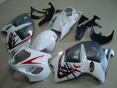 Blanc Noir Carénage Moto Suzuki GSXR 1300 Hayabusa 1996-2007