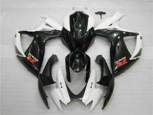 Blanc Noir Carénage Moto Suzuki GSXR 600 / 750 K6 2006-2007