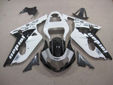 Blanc Noir Carénage Moto Suzuki GSXR 600 K1 K2 K3 2001-2003