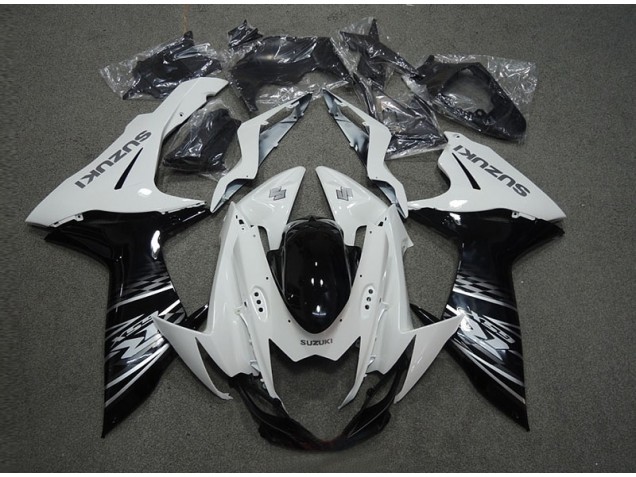 Blanc Noir Carénage Moto Suzuki GSXR 600 K11 2011-2024 Blanc Noir Carénage Moto Suzuki GSXR 600 K11 2011-2024