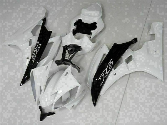 Blanc Noir Carénage Moto Yamaha R6 2006-2007 Blanc Noir Carénage Moto Yamaha R6 2006-2007