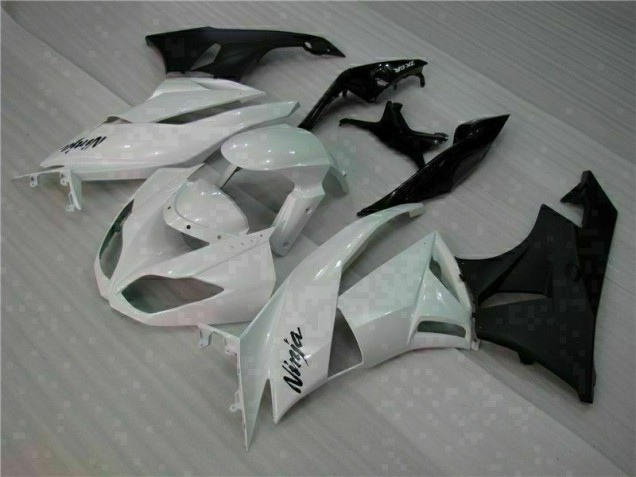 Blanc Noir Carénages Moto Kawasaki ZX6R 2009-2012