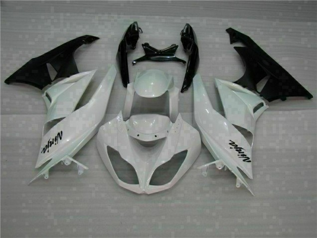 Blanc Noir Carénages Moto Kawasaki ZX6R 2009-2012