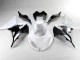 Blanc Noir Carénages Moto Kawasaki ZX6R 2013-2018 Blanc Noir Carénages Moto Kawasaki ZX6R 2013-2018