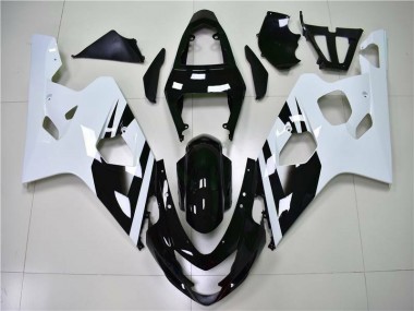Blanc Noir Carénages Moto Suzuki GSXR 600 / 750 K4 2004-2005