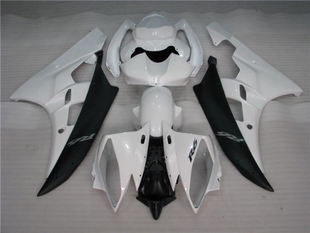 Blanc Noir Carénages Moto Yamaha R6 2006-2007 Blanc Noir Carénages Moto Yamaha R6 2006-2007