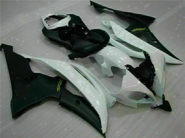 Blanc Noir Carénages Moto Yamaha R6 2008-2016 Blanc Noir Carénages Moto Yamaha R6 2008-2016