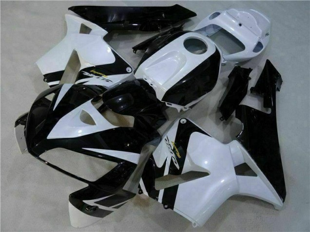 Blanc Noir Carrosserie Moto Honda CBR 600 RR 2005-2006 Blanc Noir Carrosserie Moto Honda CBR 600 RR 2005-2006