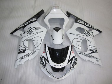 Blanc Noir Corona Extra Carénage Moto Suzuki GSXR 600 K1 K2 K3 2001-2003