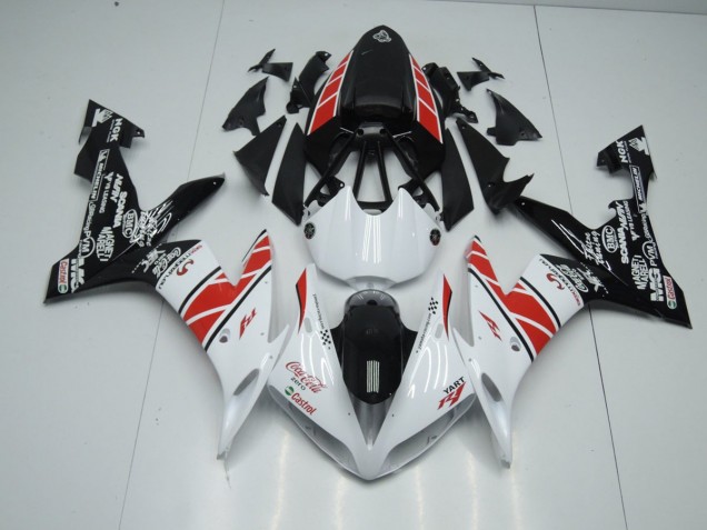 Blanc Noir Décalque Carénage Moto Yamaha R1 2004-2006 Blanc Noir Décalque Carénage Moto Yamaha R1 2004-2006