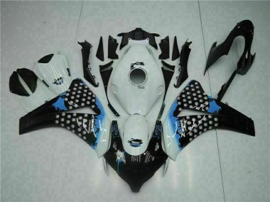 Blanc Noir Kit Carénages Motos Complet Honda CBR 1000 RR 2008-2011