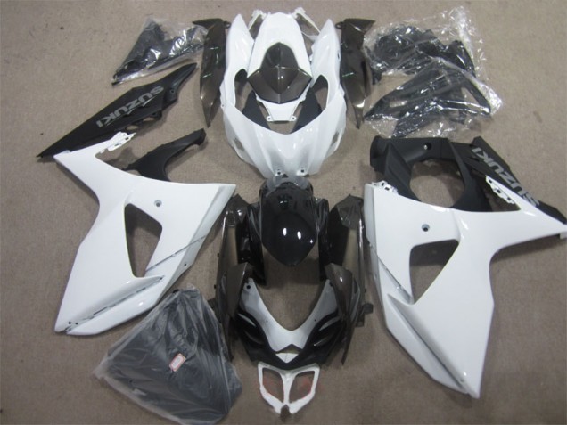 Blanc Noir Kit Carénages Motos Complet Suzuki GSXR 1000 K9 2009-2016 Blanc Noir Kit Carénages Motos Complet Suzuki GSXR 1000 K9 2009-2016