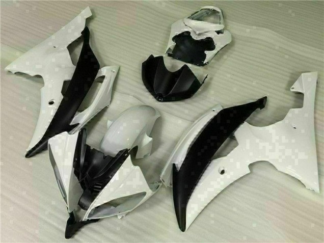 Blanc Noir Kit Carénages Motos & Plastique Yamaha R6 2008-2016 Blanc Noir Kit Carénages Motos & Plastique Yamaha R6 2008-2016