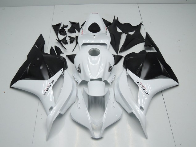 Blanc Noir Mat Carénage Moto Honda CBR 600 RR 2009-2012 Blanc Noir Mat Carénage Moto Honda CBR 600 RR 2009-2012