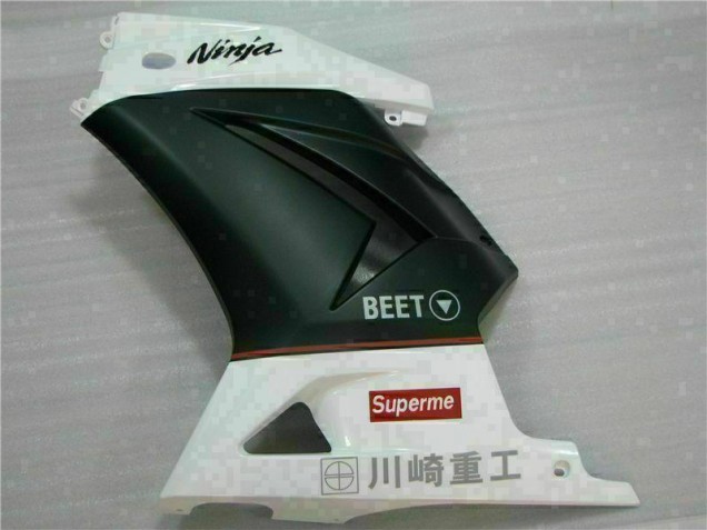Blanc Noir Ninja 3M Carénage Moto Kawasaki EX250 2008-2012 Blanc Noir Ninja 3M Carénage Moto Kawasaki EX250 2008-2012