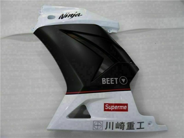 Blanc Noir Ninja Carénage Moto Kawasaki EX250 2008-2012 Blanc Noir Ninja Carénage Moto Kawasaki EX250 2008-2012