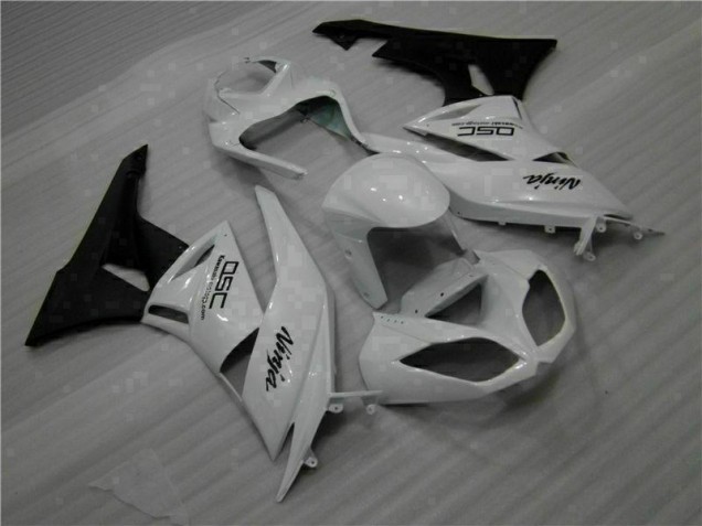 Blanc Noir Ninja Carénage Moto Kawasaki ZX6R 2009-2012 Blanc Noir Ninja Carénage Moto Kawasaki ZX6R 2009-2012