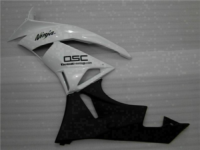 Blanc Noir Ninja Carénage Moto Kawasaki ZX6R 2009-2012 Blanc Noir Ninja Carénage Moto Kawasaki ZX6R 2009-2012