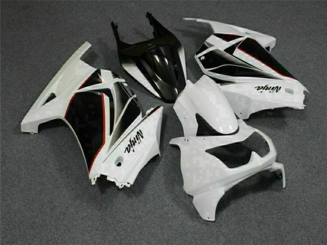 Blanc Noir Ninja Carénages Moto Kawasaki EX250 2008-2012 Blanc Noir Ninja Carénages Moto Kawasaki EX250 2008-2012